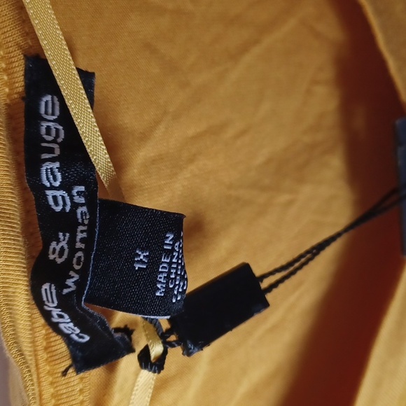 CABLE & GAUGE Women’s Top Gold Sz 1X - Picture 3 of 6